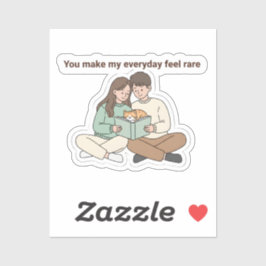 Persoonlijke geschenken voor koppels en huisdierfa sticker
