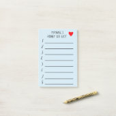 Persoonlijke geschenklijst voor honing doe aangepa post-it® notes (Op bureau)