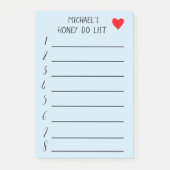 Persoonlijke geschenklijst voor honing doe aangepa post-it® notes (Voorkant)