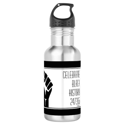 Persoonlijke GESCHIEDENIS VOOR CELEBRATE BLACK Waterfles (Voorkant)