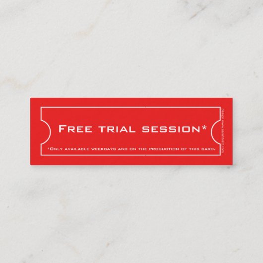 Persoonlijke geschiktheid Trainer red business pro Mini Visitekaartje (Achterkant)