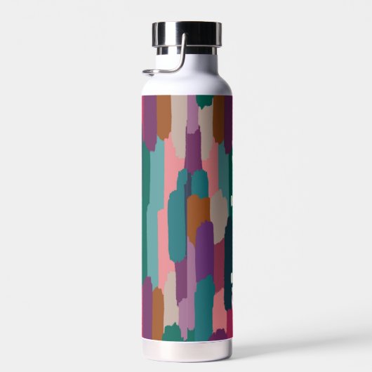 Persoonlijke Geschilderde Penseelstreken Paars Waterfles (Rechts)