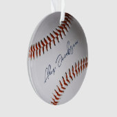 Persoonlijke Gesigneerde Honkbal Foto Ornament (voorkant)