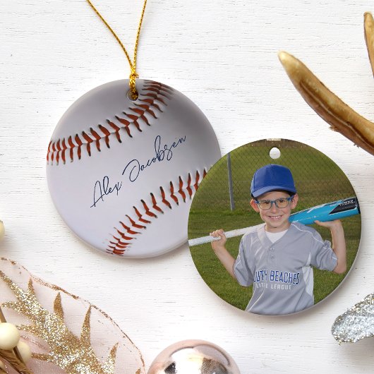 Persoonlijke Gesigneerde Honkbal Keramisch Ornament