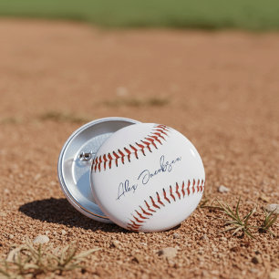Persoonlijke Gesigneerde Honkbal Ronde Button 5,7 Cm