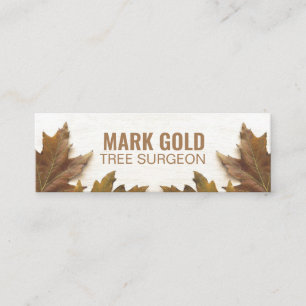 Persoonlijke "Gestorven bladeren op hout" sociale  Mini Visitekaartje