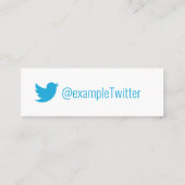 Persoonlijke "Gestorven bladeren op hout" Twitter Mini Visitekaartje (Achterkant)