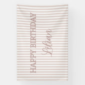 Persoonlijke gestreepte achtergrond aangepaste fee spandoek (Verticaal)