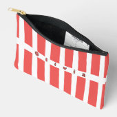 Persoonlijke gestreepte cosmeticatas etui (Open)