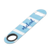 PERSOONLIJKE GESTREEPTE FLESOPENER SPEED FLESSENOPENER (Voorkant Gekanteld)