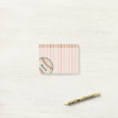Persoonlijke gestreepte honkbal Post-it-notitieblo Post-it® Notes (Op bureau)