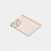 Persoonlijke gestreepte honkbal Post-it-notitieblo Post-it® Notes (Schuin)