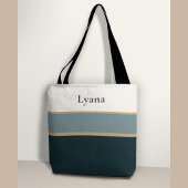 Persoonlijke Gestreepte Naam Tote – Minimale Luxe Bag