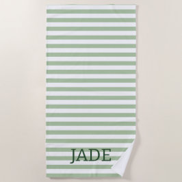 Persoonlijke gestreepte strandhanddoek, aangepaste strandlaken