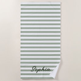 Persoonlijke gestreepte strandhanddoek, aangepaste strandlaken