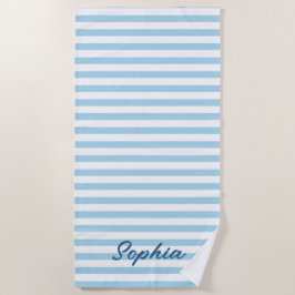 Persoonlijke gestreepte strandhanddoek, aangepaste strandlaken