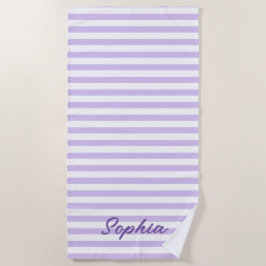 Persoonlijke gestreepte strandhanddoek, aangepaste strandlaken