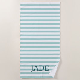 Persoonlijke gestreepte strandhanddoek, aangepaste strandlaken