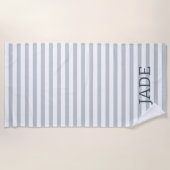 Persoonlijke gestreepte strandhanddoek, aangepaste strandlaken (Voorkant)
