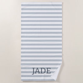 Persoonlijke gestreepte strandhanddoek, aangepaste strandlaken