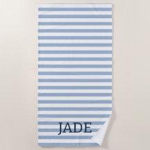 Persoonlijke gestreepte strandhanddoek, aangepaste