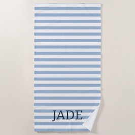 Persoonlijke gestreepte strandhanddoek, aangepaste strandlaken