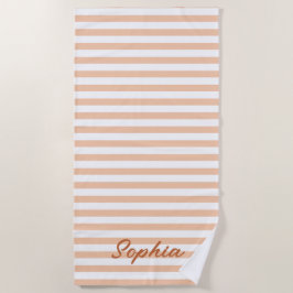 Persoonlijke gestreepte strandhanddoek, aangepaste strandlaken