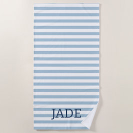 Persoonlijke gestreepte strandhanddoek, aangepaste strandlaken