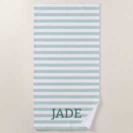 Persoonlijke gestreepte strandhanddoek, aangepaste strandlaken