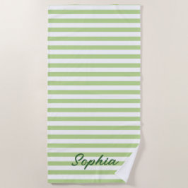 Persoonlijke gestreepte strandhanddoek, aangepaste strandlaken