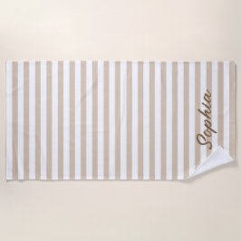 Persoonlijke gestreepte strandhanddoek, aangepaste strandlaken