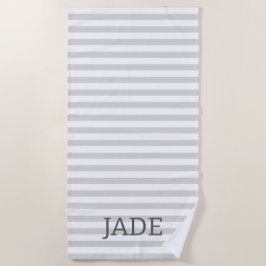 Persoonlijke gestreepte strandhanddoek, aangepaste strandlaken