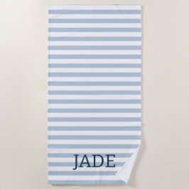 Persoonlijke gestreepte strandhanddoek, aangepaste strandlaken