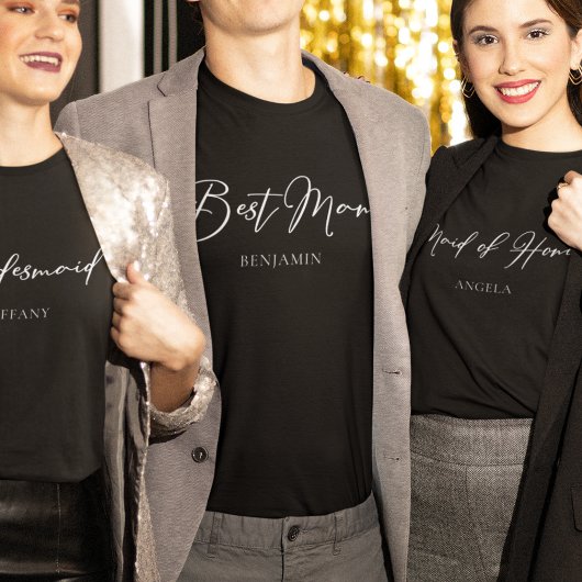 Persoonlijke Getuige Chic Moderne Bachelor Party T-shirt