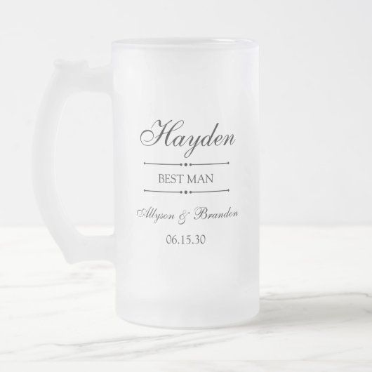 Persoonlijke Getuige Geschenk Matglas Bierpul (Links)