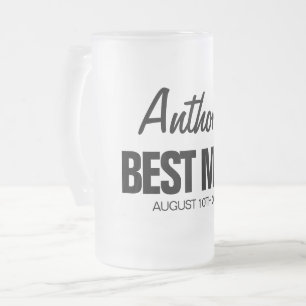 Persoonlijke getuige mat glazen bierpul cadeau matglas bierpul