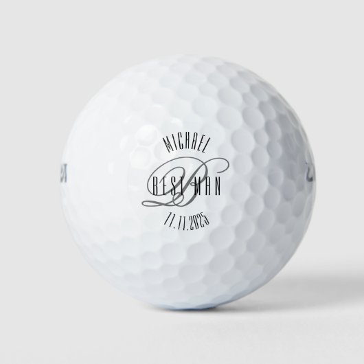 Persoonlijke Getuige Trouwdag Golfballen (Voorkant)