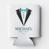 Persoonlijke "Getuige" Tuxedo met Strikdas Blikjeskoeler (Achterkant)