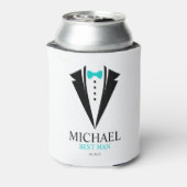 Persoonlijke "Getuige" Tuxedo met Strikdas Blikjeskoeler (Blikje Achterkant)