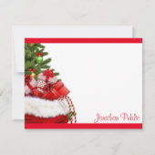 Persoonlijke getypte monogram kersttemplate notitiekaartje (Voorkant)