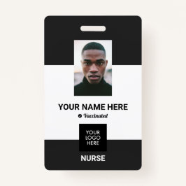 Persoonlijke gevaccineerde ID Anti-Vax-verpleegbad Badge
