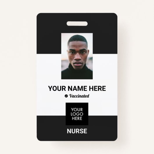 Persoonlijke gevaccineerde ID Anti-Vax-verpleegbad Badge (Voorkant)