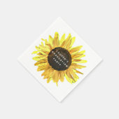 Persoonlijke geverfde zonnebloempitten servet (Hoek)