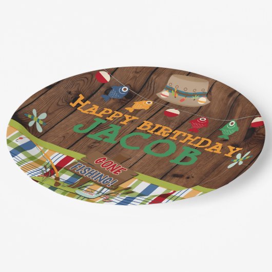 Persoonlijke Geviste verjaardag Papieren Bordje (Gekanteld)