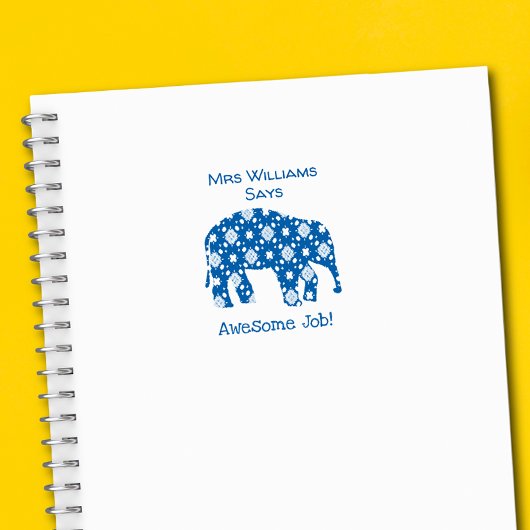 Persoonlijke geweldige werk leraar stempel olifant