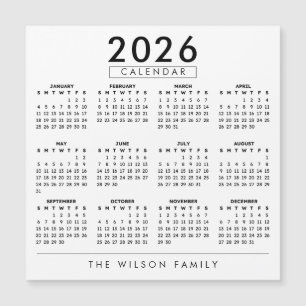 Persoonlijke gezamelijke muurkalender 2026