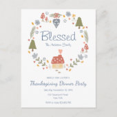 Persoonlijke Gezegende Dankbare Dinerparty Briefkaart (Voorkant)
