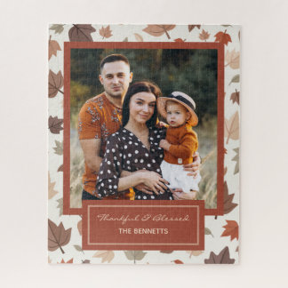Persoonlijke gezelfgemaakte foto Herfstbladeren Legpuzzel