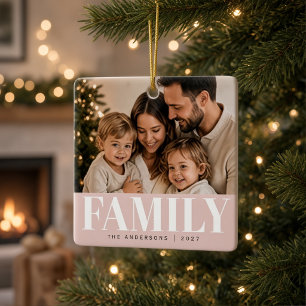 Persoonlijke gezelfsfoto Kerstmis Aangepaste naam Keramisch Ornament