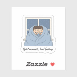 Persoonlijke gezellige cadeaus voor koppels en kat sticker
